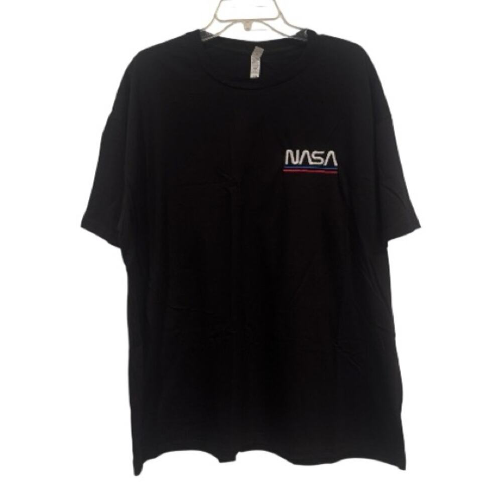 NASA Black Short Sleeve Embroidered Tee 2XL NWOT